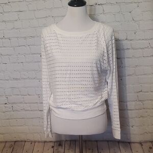 Hard Tail White Boxy Long Sleeve Sweatshirt